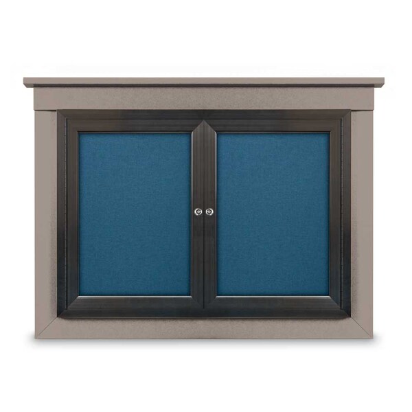 24"x36" 1-Door Enclosed Letterboard, Burgundy Vinyl/Cherry